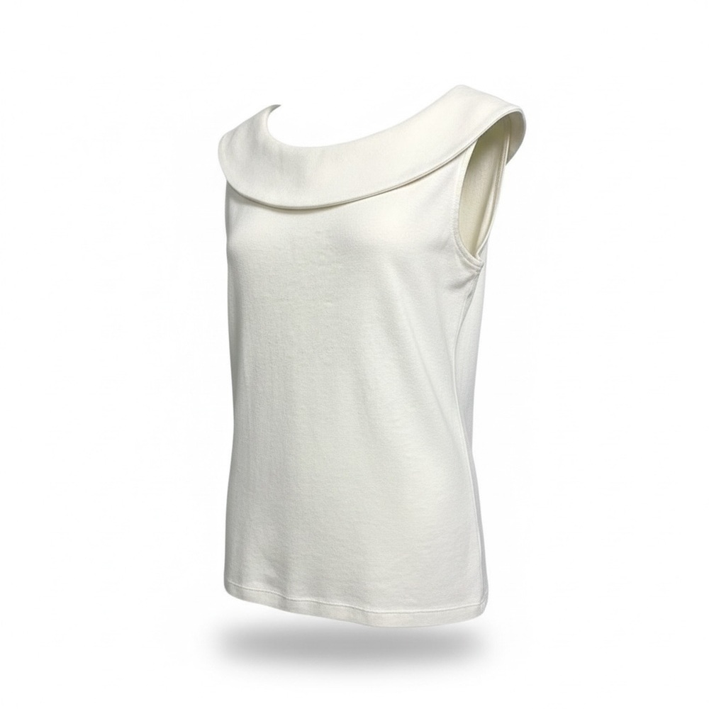 Rafaella Ivory Professional Top, Sleeveless 100% soft cotton